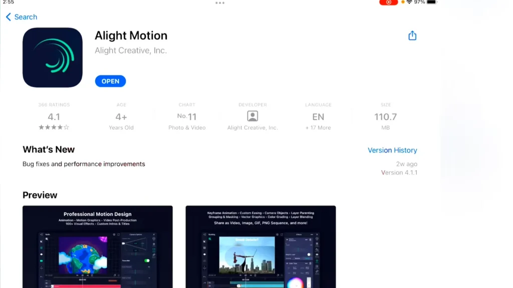 Alight Motion Mod APK iOS